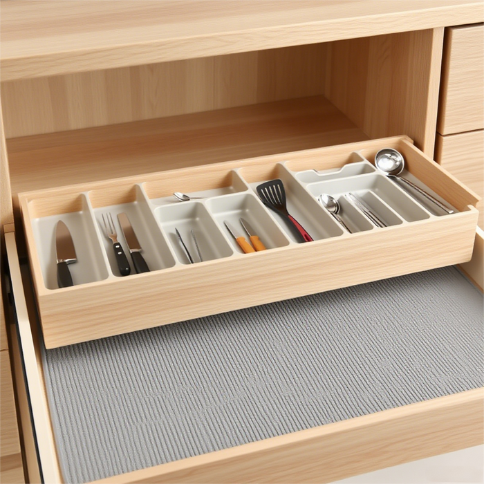 1200mm Hettich Cutlery Insert Silver Custom Size Kitchen Drawer Cutlery Tray Adjustable (Copy)