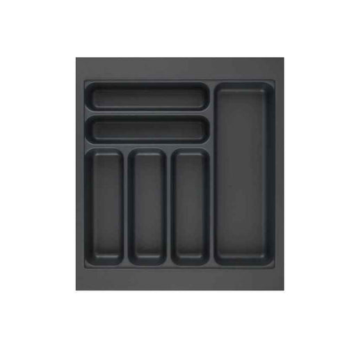 500mm Hettich Cutlery Insert Black Custom Size Kitchen Drawer Cutlery Tray Adjustable