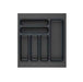 500mm Hettich Cutlery Insert Black Custom Size Kitchen Drawer Cutlery Tray Adjustable