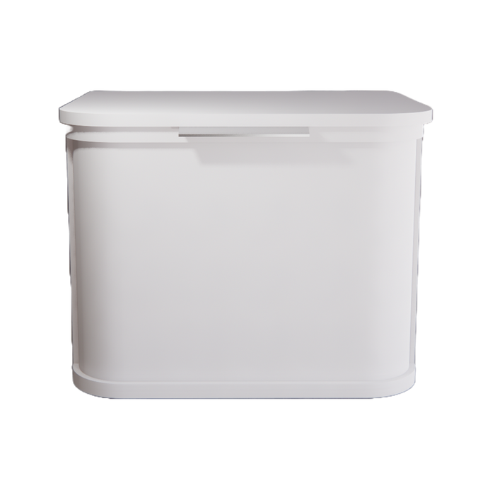 600*450*450mm ABS Houston Matt White Plywood Curved Wall Hung Vanity