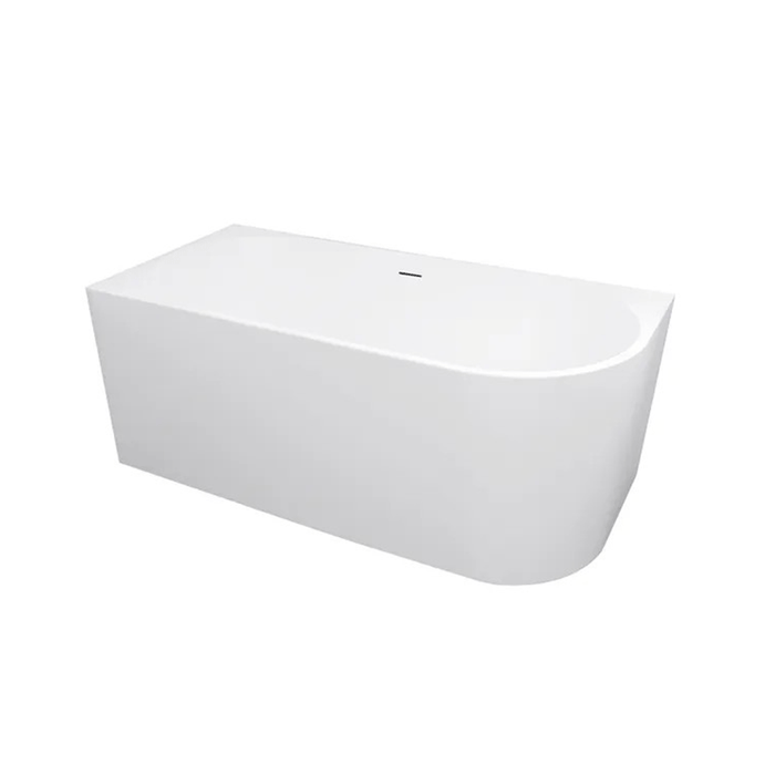 1500/1700*750/800*595mm INS ICBT Gloss White Oval Acrylic Freestanding Corner Back to Wall Bathtub