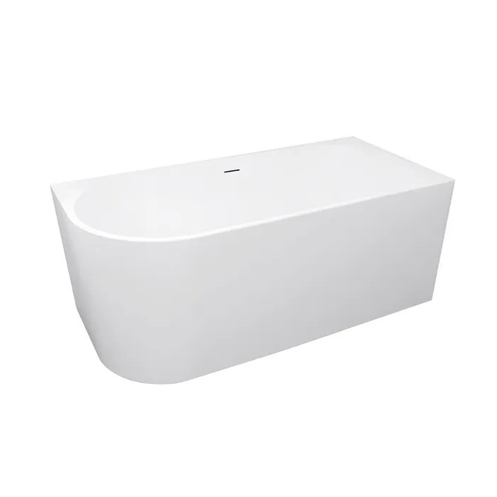1500/1700*750/800*595mm INS ICBT Gloss White Oval Acrylic Freestanding Corner Back to Wall Bathtub