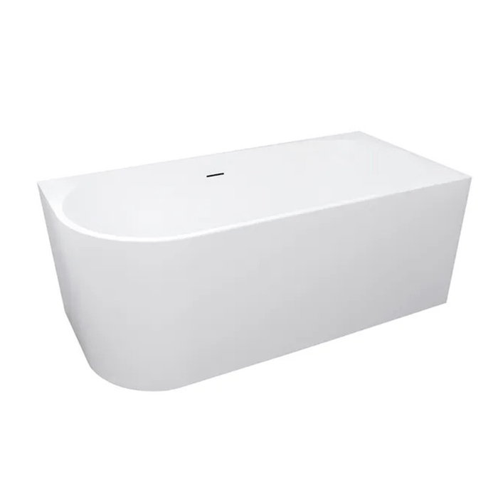 1500/1700*750/800*595mm INS ICBT Gloss White Oval Acrylic Freestanding Corner Back to Wall Bathtub