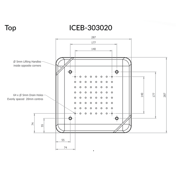 3monkeez Stainless Steel Ice Well Removable Basket (Suit 300*300*200mm Ice Well)