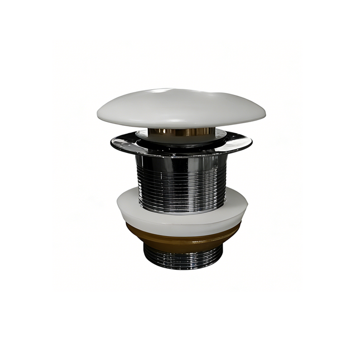 32mm Matt Black/White Ceramic Pop Up Waste With Non Overflow