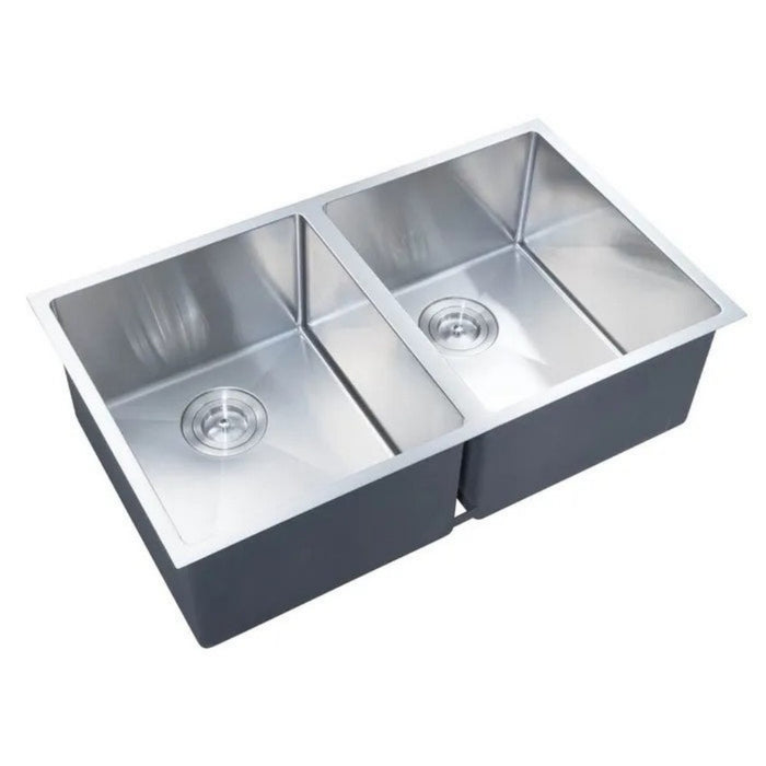 760*450*220mm Inspire ARTE Brushed Stainless Steel Double Bowl Top/Under Mount Kitchen Sink