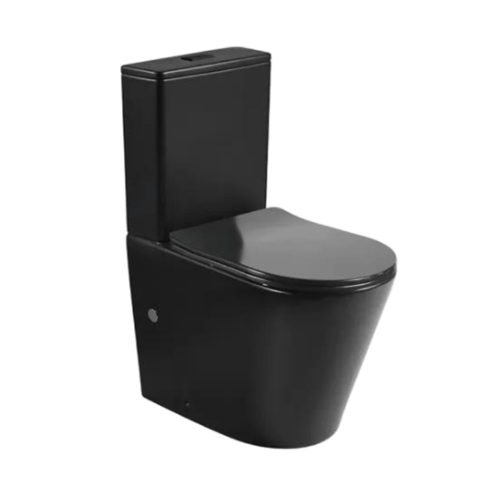 660*370*855mm Inspire Radiant Ceramic With Slim Seat Tornado Rimless Back To Wall Toilet