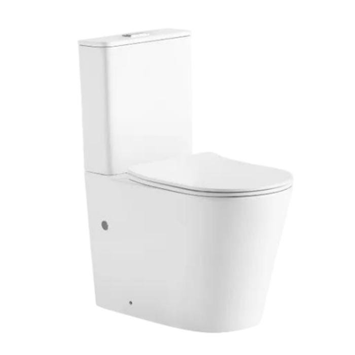 660*370*855mm Inspire Radiant Ceramic With Slim Seat Tornado Rimless Back To Wall Toilet