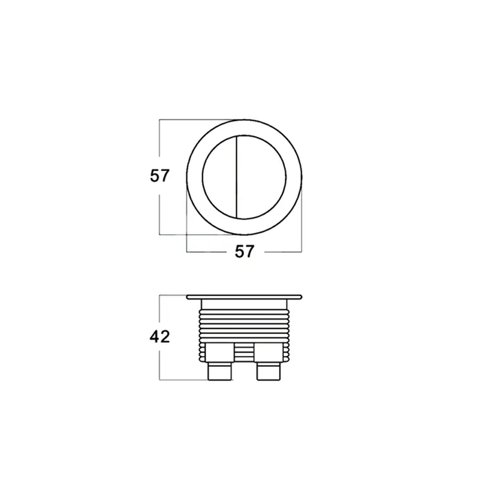 INS Round Matt White Flush Button