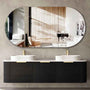 1800*460*450mm OTTI Bondi Black Oak Cabinet Only and Stone Top Bathroom Wall Hung Vanity