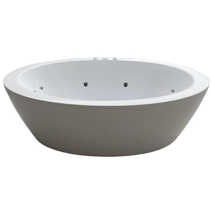 APLAUSO 1930/1800*1100/950*660/600mm White Oval 12 Jets Acrylic Freestanding Spa Bathtub