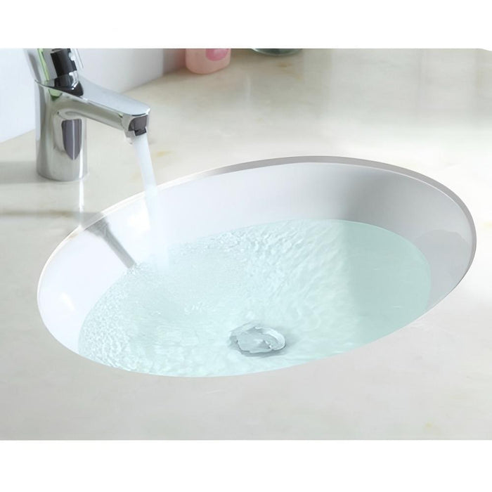 581*428*196mm Kohler Chalice Gloss White Ceramic Oval With Overflow Under-Mount Basins