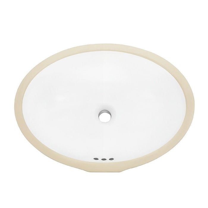 581*428*196mm Kohler Chalice Gloss White Ceramic Oval With Overflow Under-Mount Basins