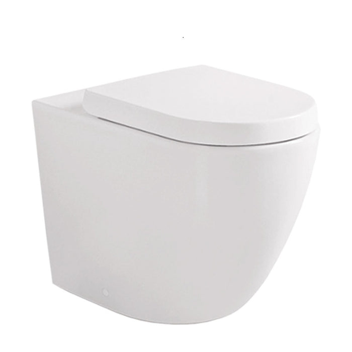 570*360*430mm Fienza KoKo Matt White Tornado Rimless Ceramic Wall Faced Toilet