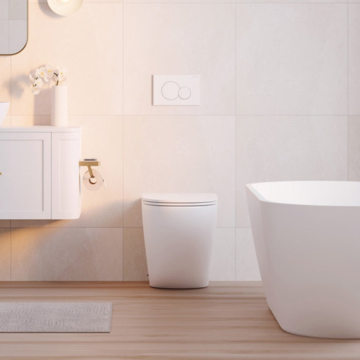 570*360*430mm Fienza KoKo Gloss White Tornado Rimless Ceramic Wall Faced Toilet