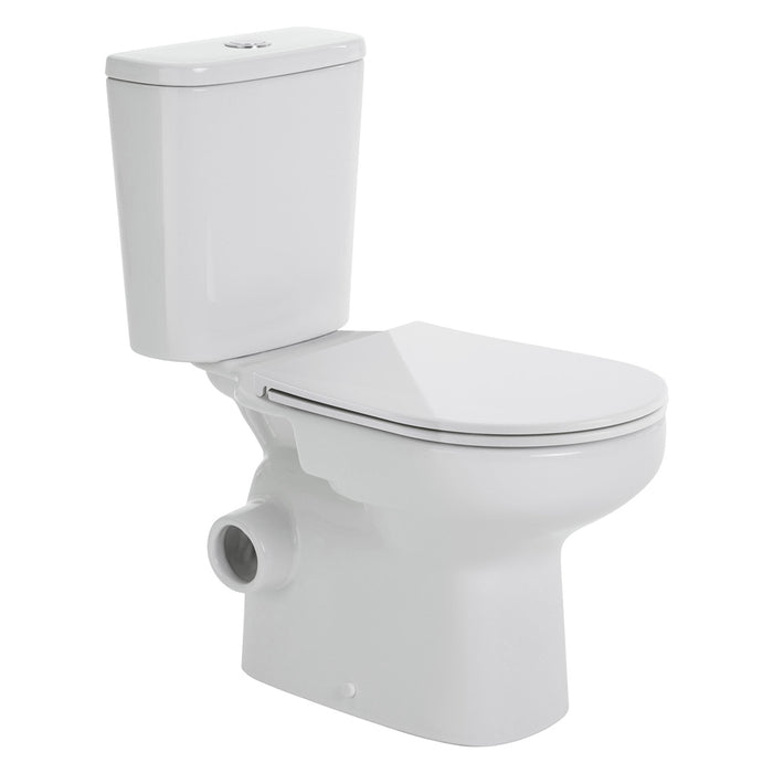 665*355*780mm Fienza Petra Gloss White Tornado Rimless Close-Coupled Toilet
