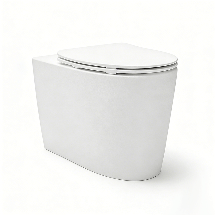 580*370*390mm Kohler Grande Gloss White Rimless With Electronic Handheld Remote Bidet Seat Wall Faced Smart Toilet