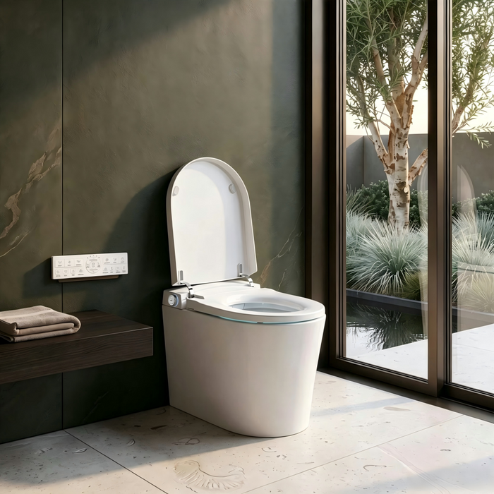 580*370*430mm Kohler Modena Gloss White Wall Faced Smart Toilet