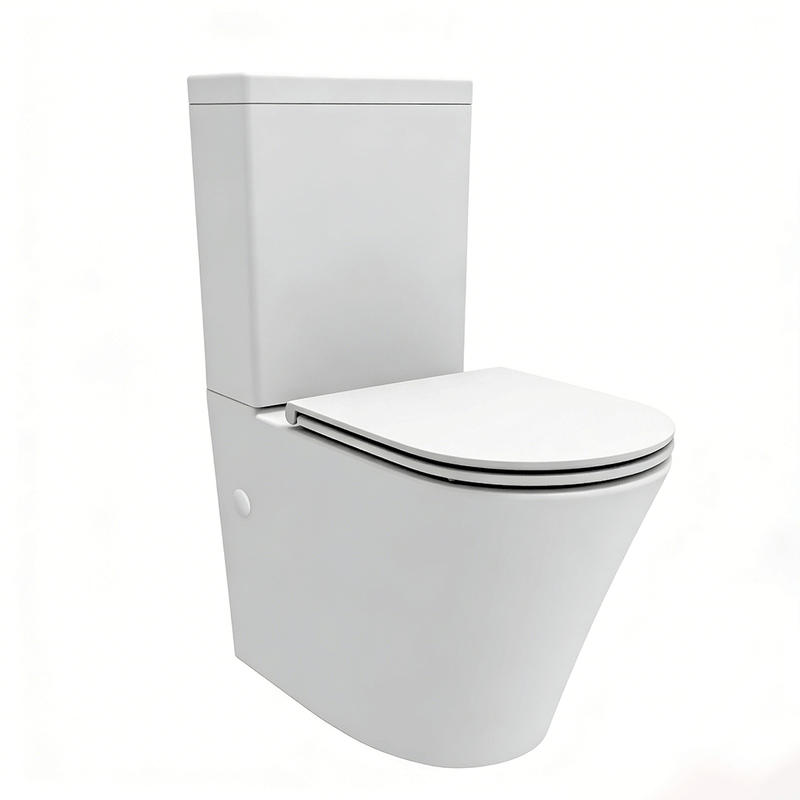 670*360*840mm Kohler Englefield Evora White Rimless Back To Wall Toilet Suite