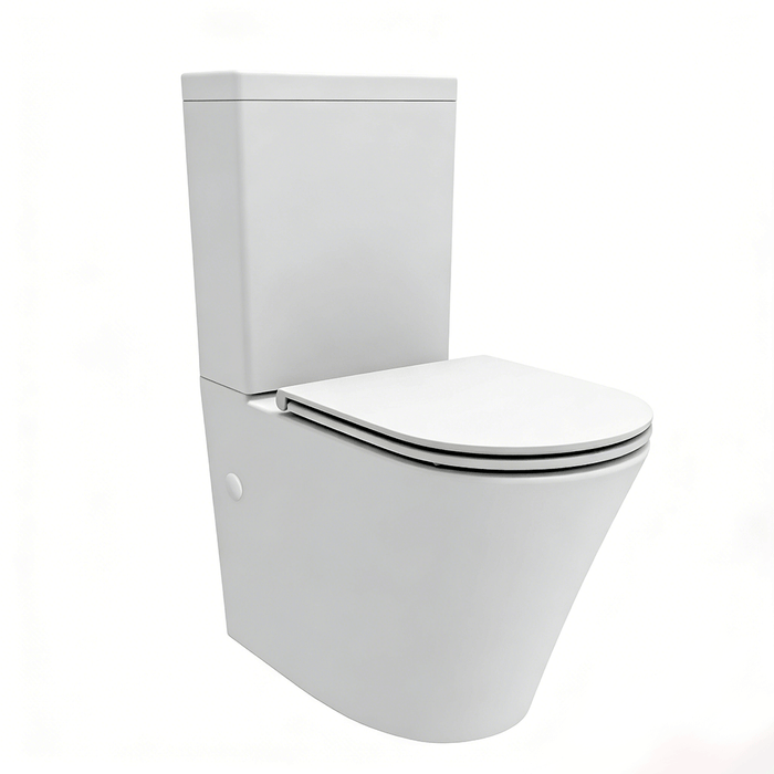 670*360*840mm Kohler Englefield Evora White Rimless Back To Wall Toilet Suite