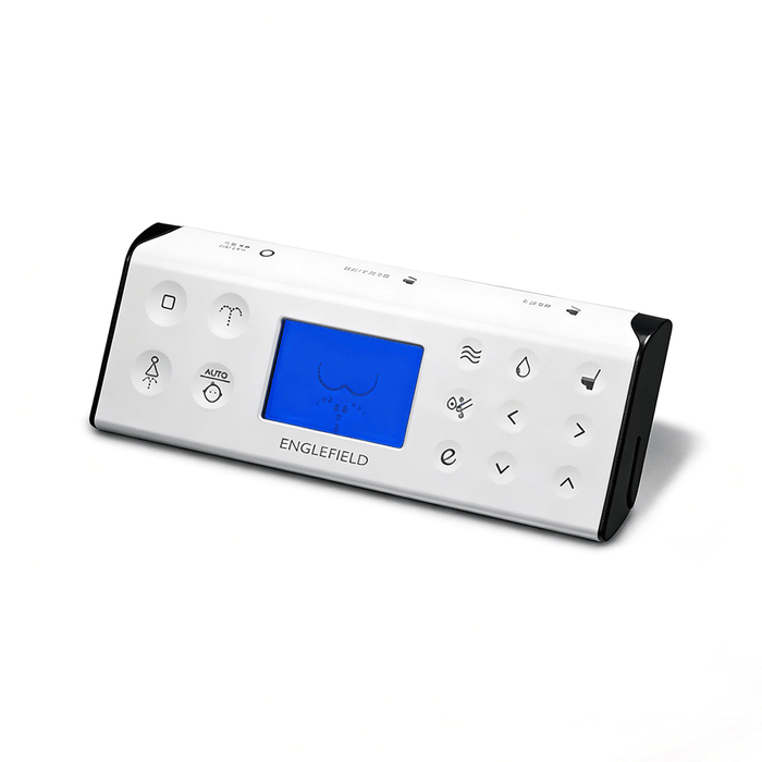 580*370*390mm Kohler Grande Gloss White Rimless With Electronic Handheld Remote Bidet Seat Wall Faced Smart Toilet