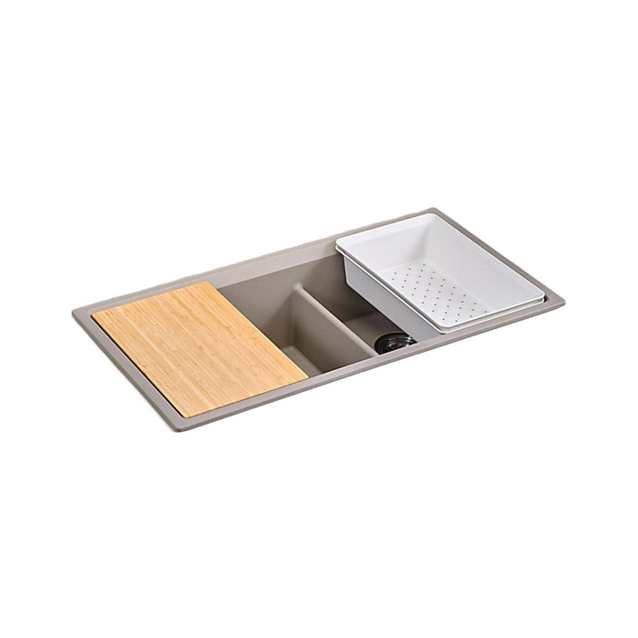 860*460*236mm Kohler Neoroc Task Double Bowl Working Station Kitchen Sink