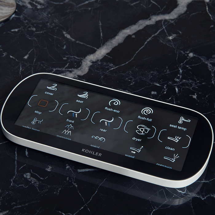 675*438*435mm Kohler Veil One-touch Remote Control Wall Hung Integrated Smart Toilet