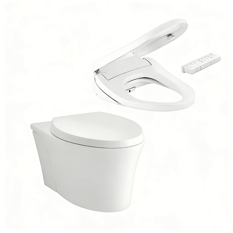 554*385*353mm Kohler Veil Gloss White Rimless With C3-255 Bidet Seat Smart Toilet