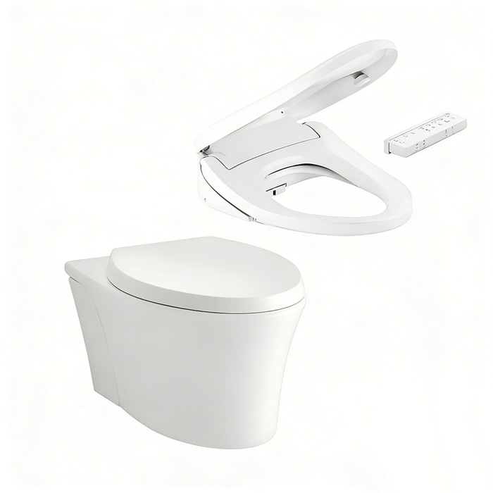 554*385*353mm Kohler Veil Gloss White Rimless With C3-255 Bidet Seat Smart Toilet