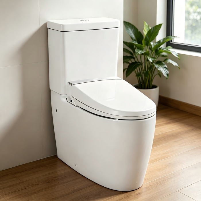650*395*830mm Kohler Grande White Rimless Handheld Remote Control Smart Bidet Toilet Suite