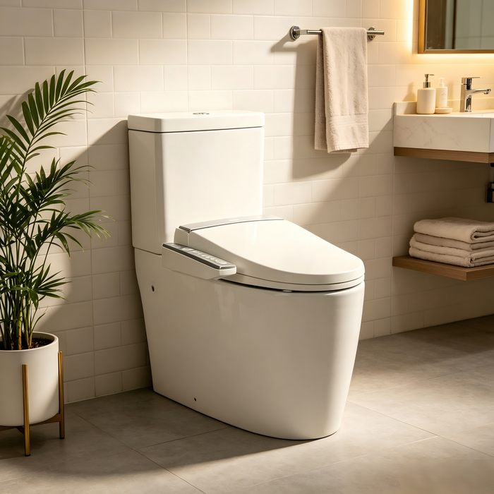 650*305*830mm Kohler Grande White Rimless With Electronic Side Panel Smart Bidet Toilet