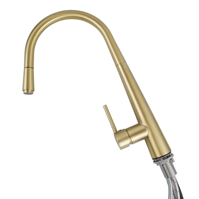 Aquaperla Norico Pentro Pull Out Solid Brass Round Kitchen Mixer