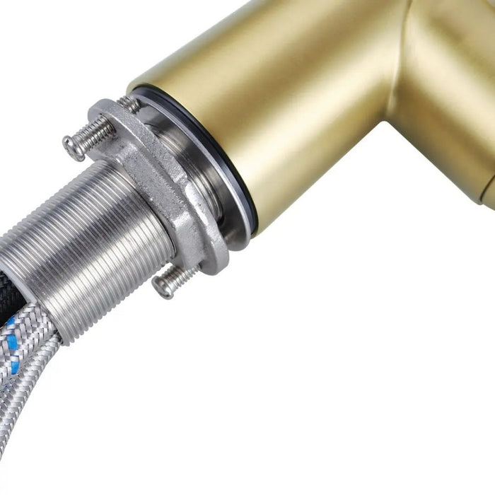 Aquaperla Norico Pentro Pull Out Solid Brass Round Kitchen Mixer