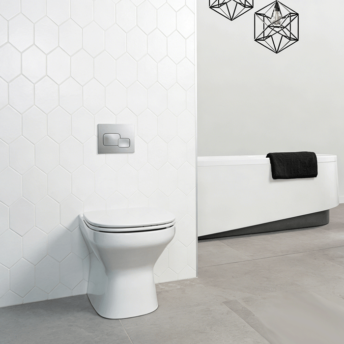560*360*422mm Kohler Modern Life  White Rimless Wall Faced Toilet Pan With Elite Seat