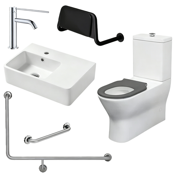 Fienza Accessible Delta Care Kit With Right-Hand 90° Rail