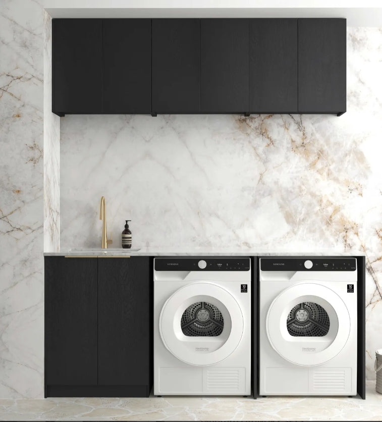 1960*600*2100mm Otti Byron/Bondi Laminated Black Oak Moisture Resistant Plywood Laundry Kit