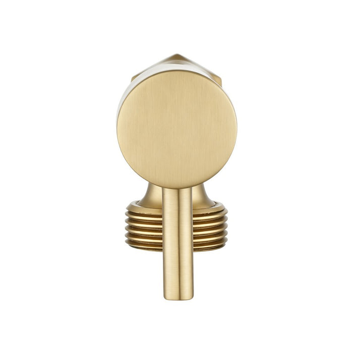 Aquaperla Round Solid Brass 1/4 Turn Bathroom Washing Machine Stops