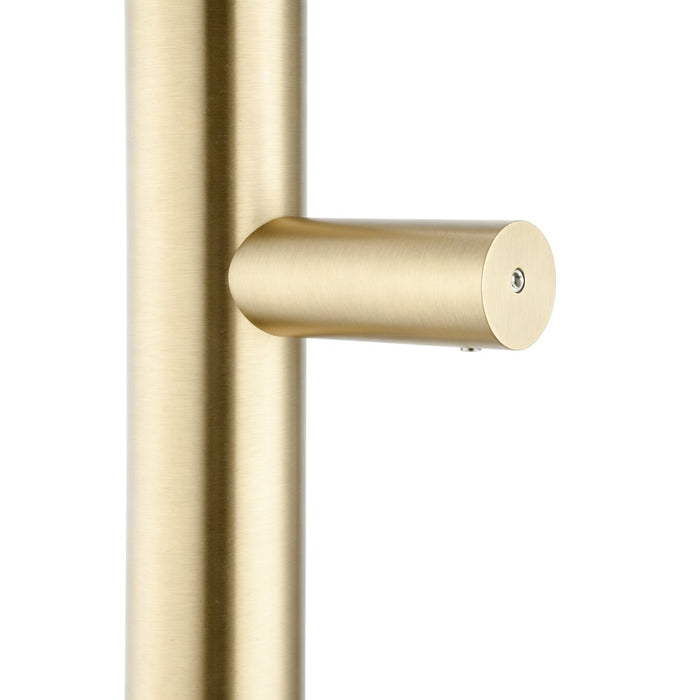 950mm Aquaperla Round Vertical Single Electric Heated Towel Rail With Timer