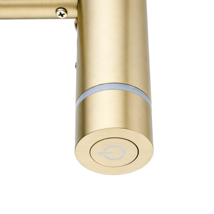 950mm Aquaperla Round Vertical Single Electric Heated Towel Rail With Timer