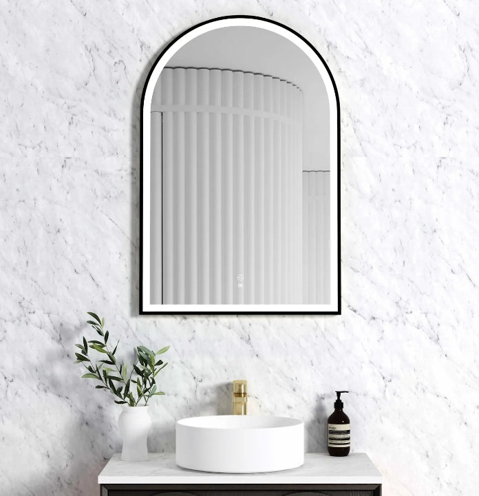 900*600mm Otti Archie Metal Frame Tuffi LED Mirror