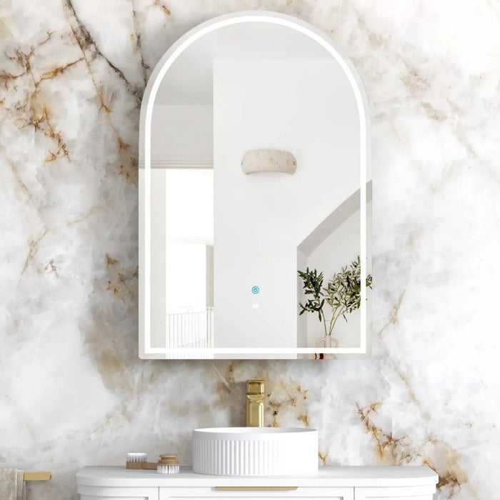 900*600mm Otti LED Archie Arch Moisture Resistant Plywood Shaving Cabinet