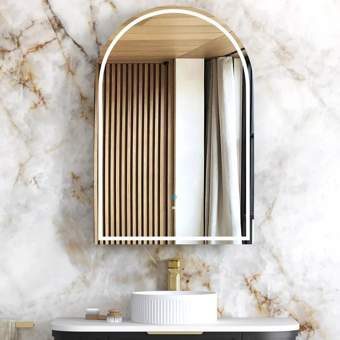 900*600mm Otti LED Archie Arch Moisture Resistant Plywood Shaving Cabinet