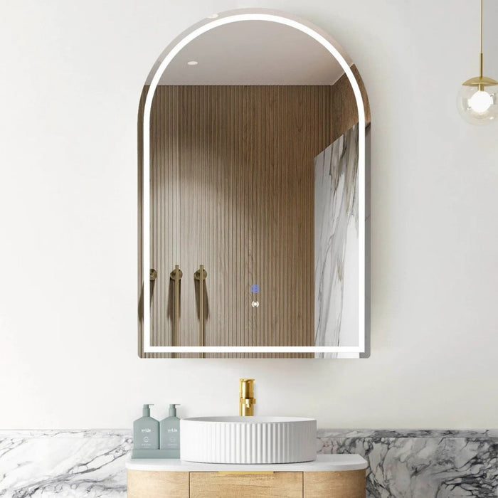 900*600mm Otti LED Archie Arch Moisture Resistant Plywood Shaving Cabinet