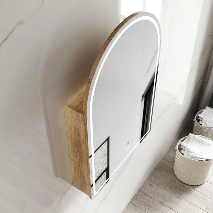 900*600mm Otti LED Archie Arch Moisture Resistant Plywood Shaving Cabinet