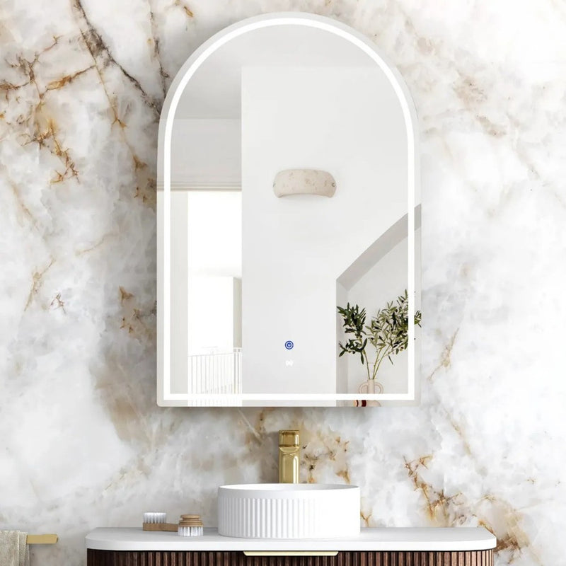 900*600mm Otti LED Archie Arch Moisture Resistant Plywood Shaving Cabinet