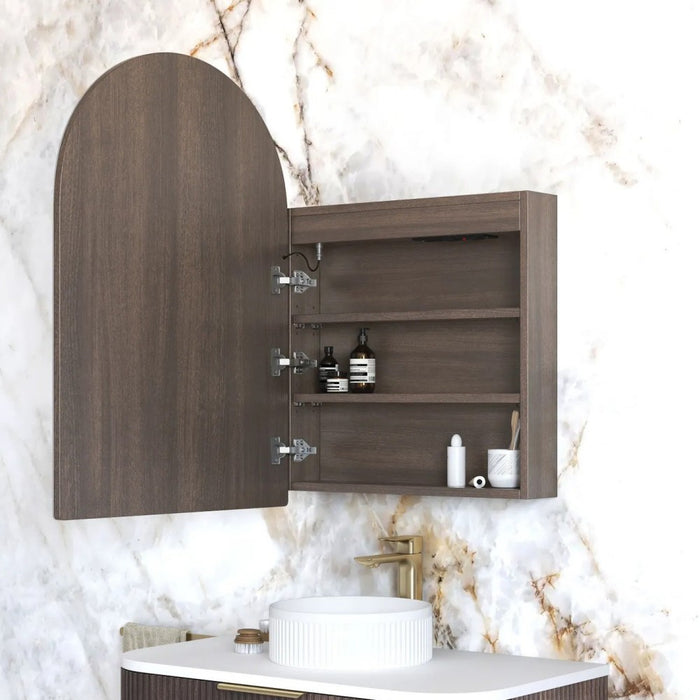 900*600mm Otti LED Archie Arch Moisture Resistant Plywood Shaving Cabinet
