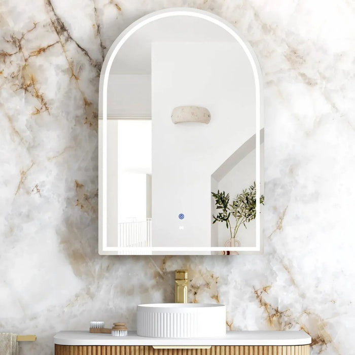 900*600mm Otti LED Archie Arch Moisture Resistant Plywood Shaving Cabinet