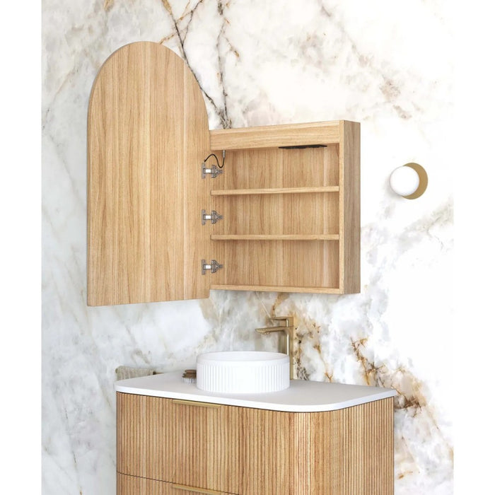 900*600mm Otti LED Archie Arch Moisture Resistant Plywood Shaving Cabinet