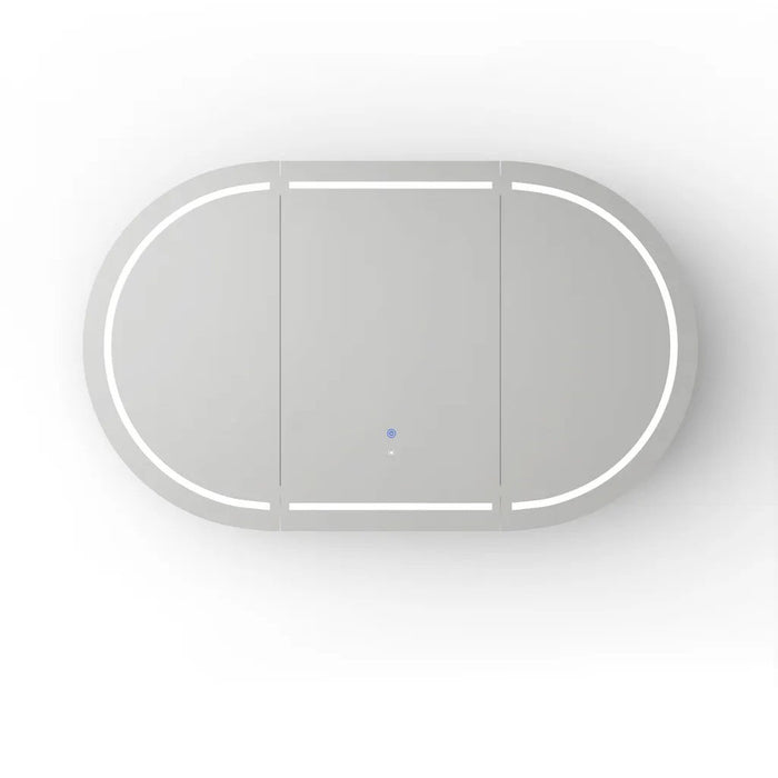 1500*900mm Otti LED Bondi Oval Curved Moisture Resistant Plywood Shaving Cabinet