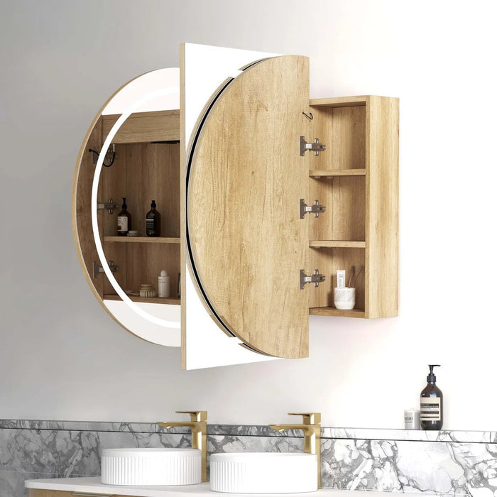 1500*900mm Otti LED Bondi Oval Curved Moisture Resistant Plywood Shaving Cabinet
